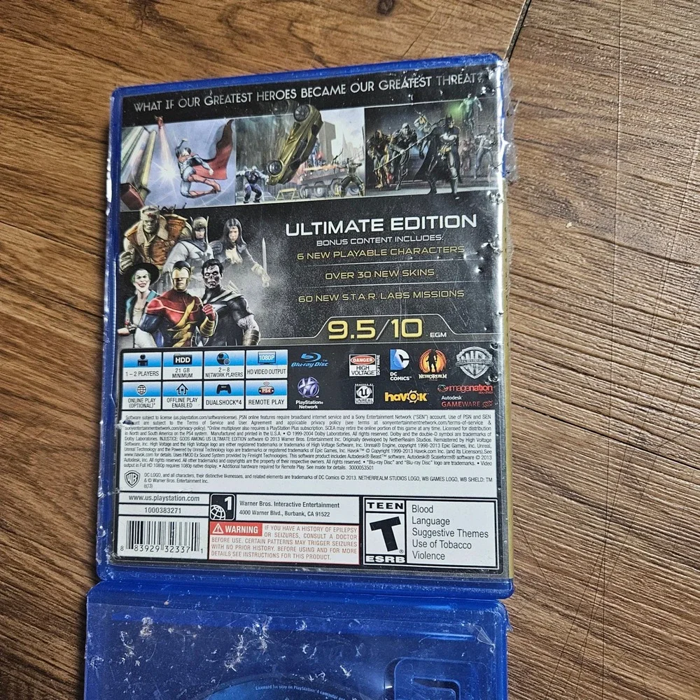 Lot of 2 PS4 Injustice Gods Among Us Ultimate Edition & Injustice 2 DC Comics